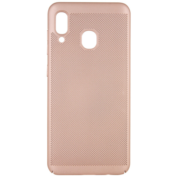 

Ультратонкий дышащий чехол Grid case для Samsung Galaxy A20 / A30 Золотой (103139)