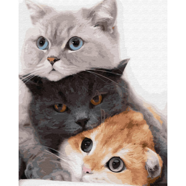 

Картина по номерам. Brushme "Котики - муркотики" GX34826
