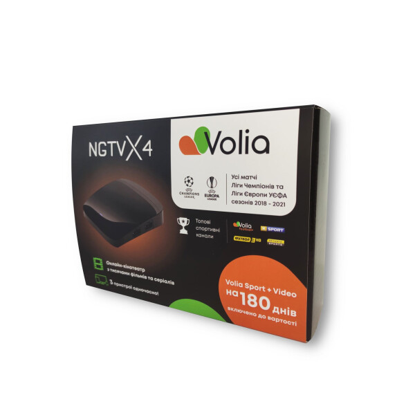 

IPTV приставка Android NGTV X4 + 180 дней с Воля TV (Sport + Video)