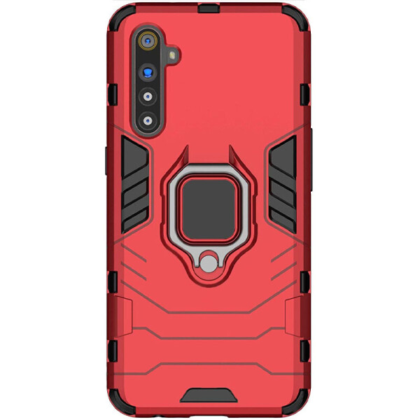 

Ударопрочный чехол Transformer Ring for Magnet для Realme 6 Красный / Dante Red (2981200)