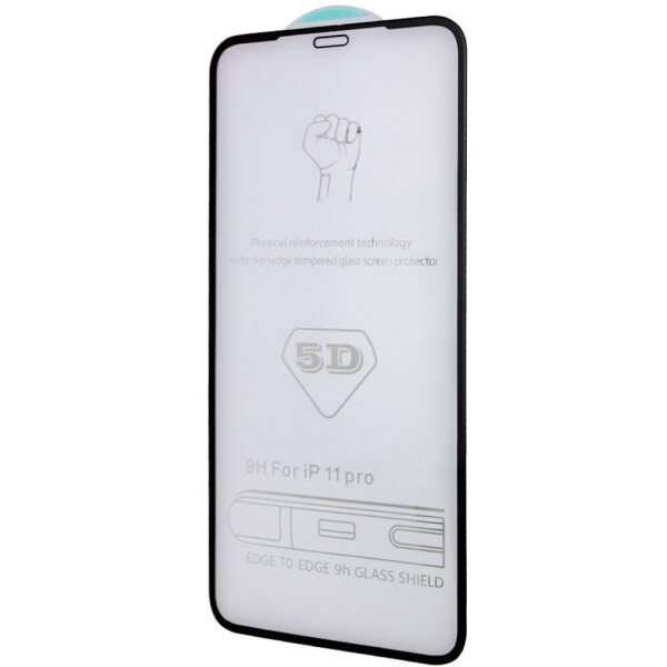 

Защитное стекло 5D Hard (full glue) (тех.пак) для Apple iPhone 11 Pro (5.8") / X / XS Черный (8934385)
