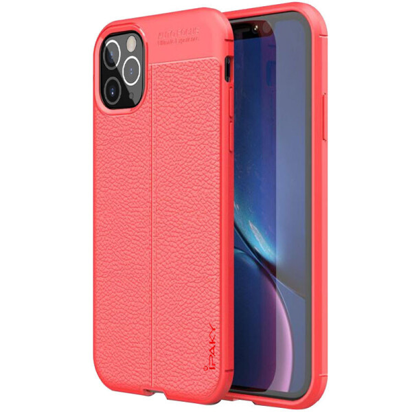 

TPU чехол iPaky Litchi Series для Apple iPhone 12 Pro / 12 (6.1") Красный (4637561)
