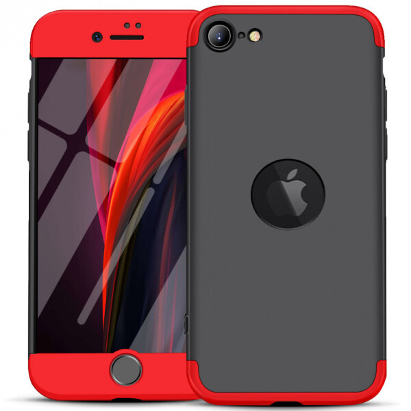 

Пластиковая накладка GKK LikGus 360 градусов (opp) для Apple iPhone SE (2020) Черный / Красный (3841520)