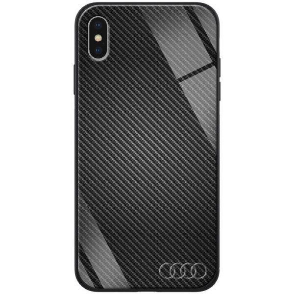 

TPU+Glass чехол ForFun для Apple iPhone XS Max (6.5") Черный Карбон/Ауди (5609976)