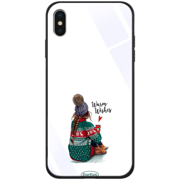 

TPU+Glass чехол ForFun для Apple iPhone XS Max (6.5") Warm Wishes / Белый (6530455)