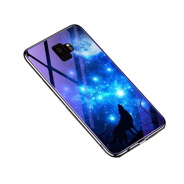 

TPU+Glass чехол Fantasy с глянцевыми торцами для Samsung Galaxy S9 Лунная ночь (7876843)