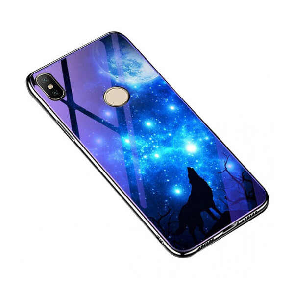 

TPU+Glass чехол Fantasy с глянцевыми торцами для Xiaomi Redmi Note 5 Pro / Note 5 (DC) Лунная ночь (6235481)