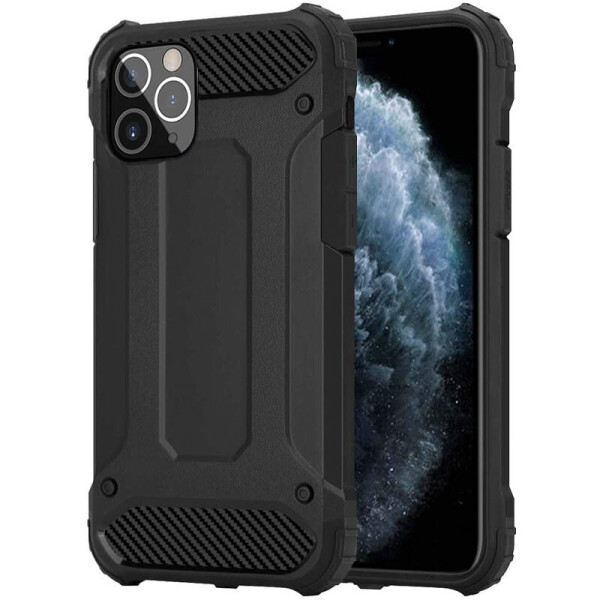 

Бронированный противоударный TPU+PC чехол Immortal для Apple iPhone 12 Pro / 12 (6.1") Черный (7935495)