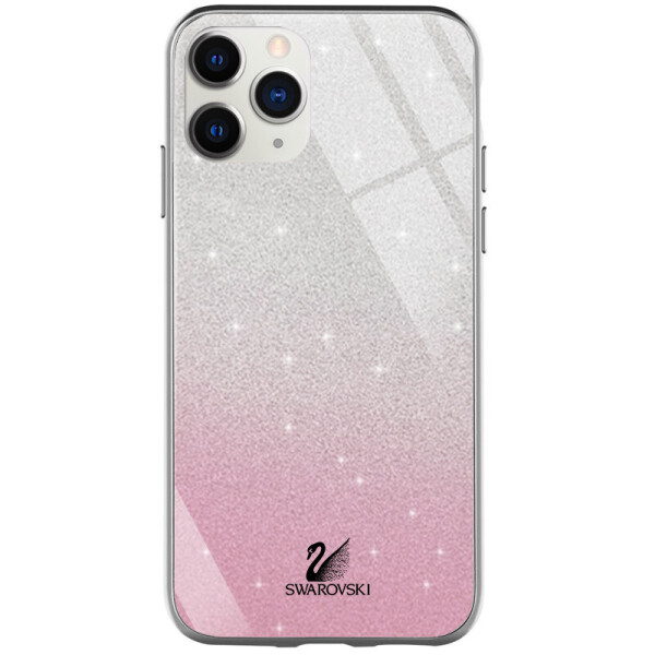 

TPU+Glass чехол Swarovski для Apple iPhone 11 Pro Max (6.5") Розовый (4958560)