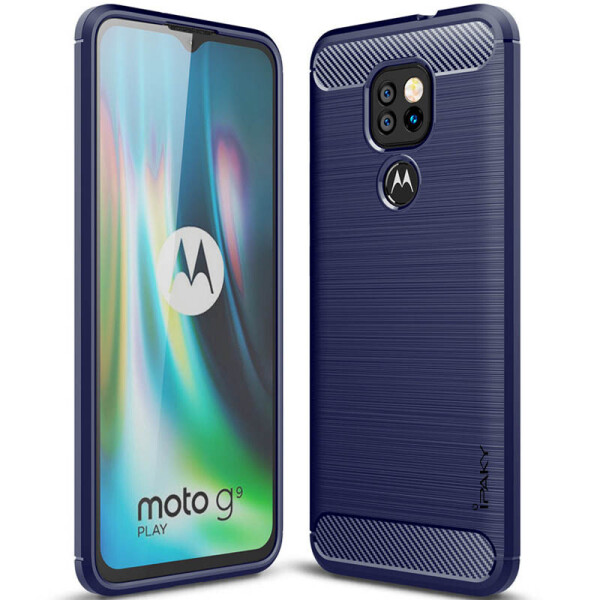 

TPU чехол iPaky Slim Series для Motorola Moto G9 Play Синий (3913101)