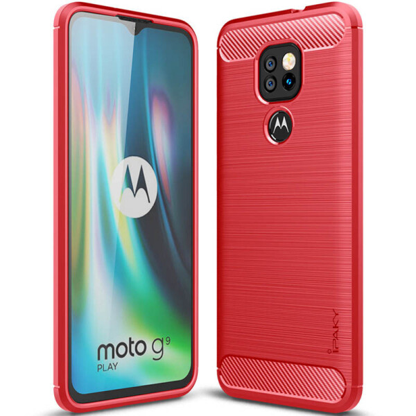 

TPU чехол iPaky Slim Series для Motorola Moto G9 Play Красный (4793364)