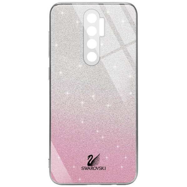

TPU+Glass чехол Swarovski Full Camera для Xiaomi Redmi 9 Розовый (9635034)