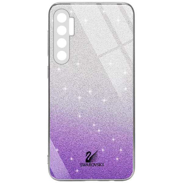 

TPU+Glass чехол Swarovski Full Camera для Xiaomi Mi Note 10 Lite Фиолетовый (8150130)