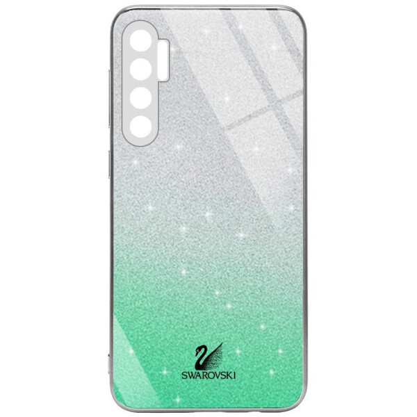 

TPU+Glass чехол Swarovski Full Camera для Xiaomi Mi Note 10 Lite Бирюзовый (5420874)