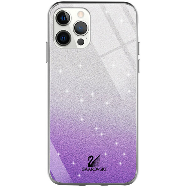 

TPU+Glass чехол Swarovski для Apple iPhone 12 Pro Max (6.7") Фиолетовый (4829015)
