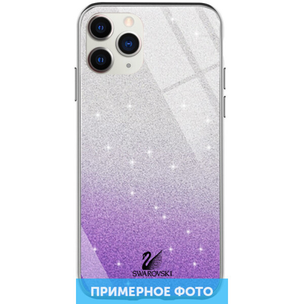 

TPU+Glass чехол Swarovski для Apple iPhone 12 Pro / 12 (6.1") Фиолетовый (9529174)