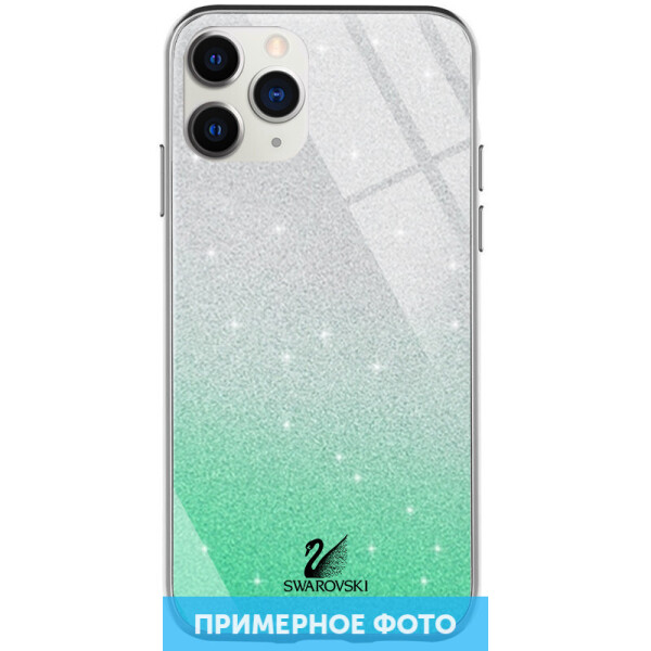 

TPU+Glass чехол Swarovski для Apple iPhone 12 mini (5.4") Бирюзовый (5171603)