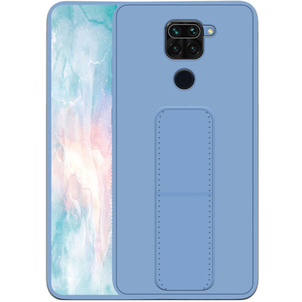 

Силиконовый чехол Hand holder для Xiaomi Redmi Note 9 / Redmi 10X Light blue (8119854)