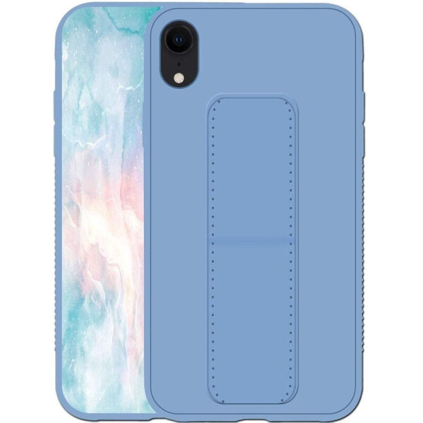

Силиконовый чехол Hand holder для Apple iPhone XR (6.1") Light blue (8648493)