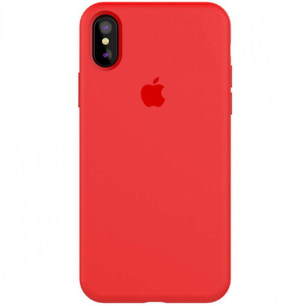

Чехол Silicone case (A) (с закрытым низом) для Apple iPhone X (5.8) / XS (5.8) Красный / Red (111204)
