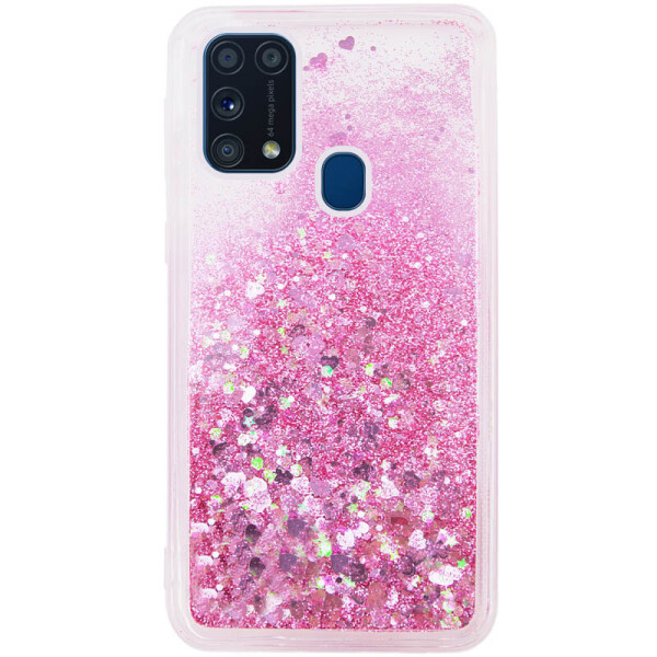 

TPU чехол Liquid hearts для Samsung Galaxy M31 Розовый (8122058)