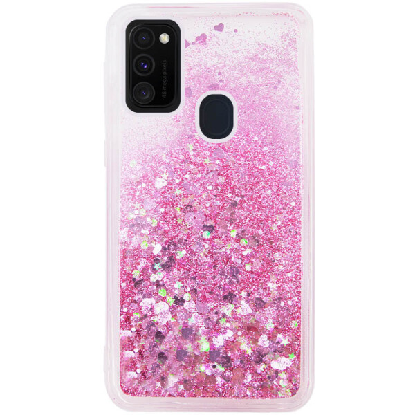 

TPU чехол Liquid hearts для Samsung Galaxy M30s / M21 Розовый (8397696)