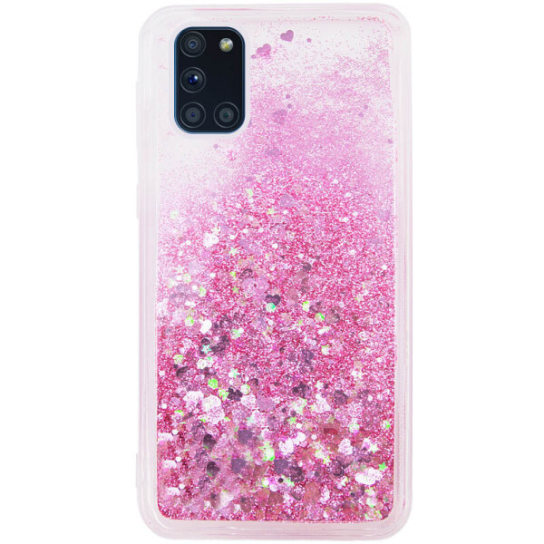 

TPU чехол Liquid hearts для Samsung Galaxy A31 Розовый (729044)