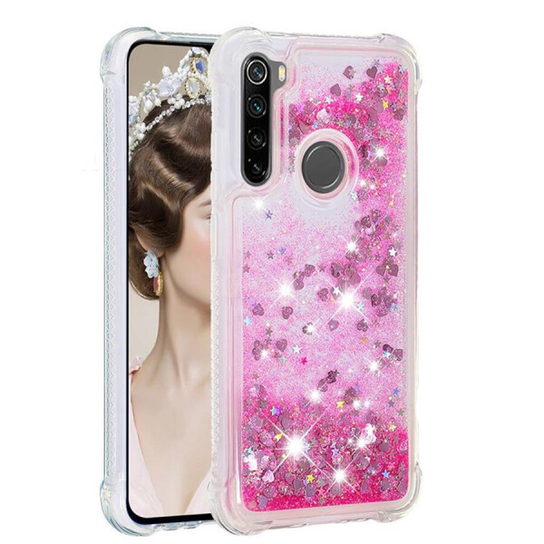 

TPU чехол Liquid hearts для Xiaomi Redmi Note 8 Розовый (9887210)