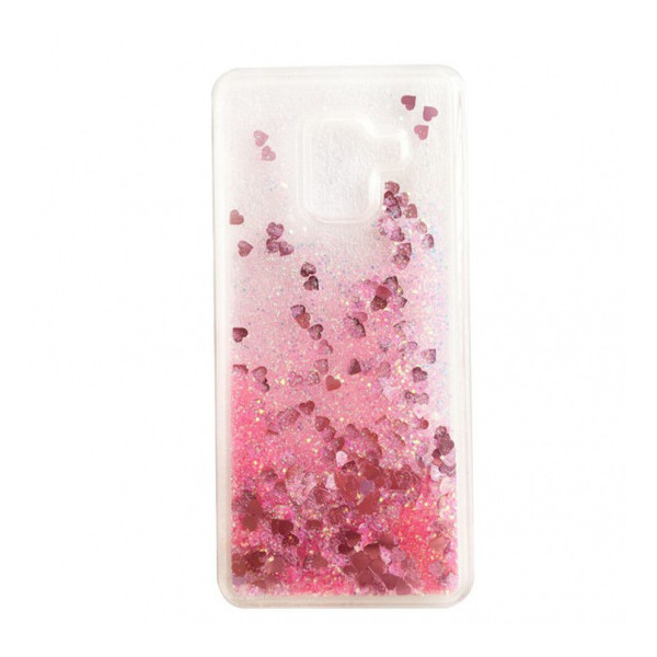 

TPU чехол Liquid hearts для Samsung Galaxy S9 Розовый (3906566)