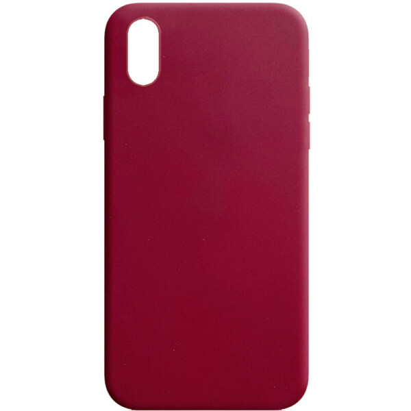 

Силиконовый чехол Candy для Apple iPhone XR (6.1") Бордовый (253347)