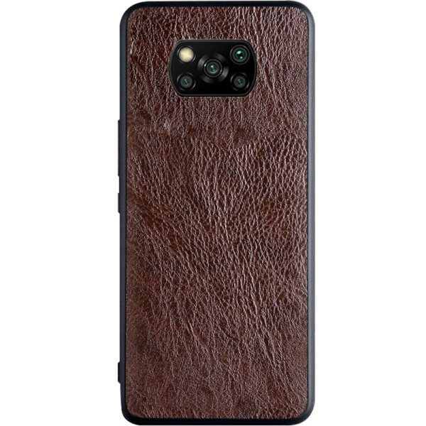 

Кожаный чехол PU Retro classic для Xiaomi Poco X3 NFC Темно-коричневый (8420487)