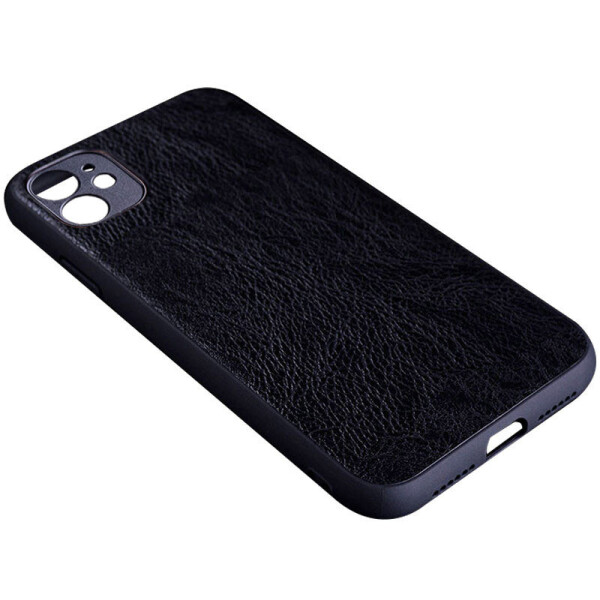 

Кожаный чехол PU Retro classic для Apple iPhone 11 (6.1") Черный (7360916)