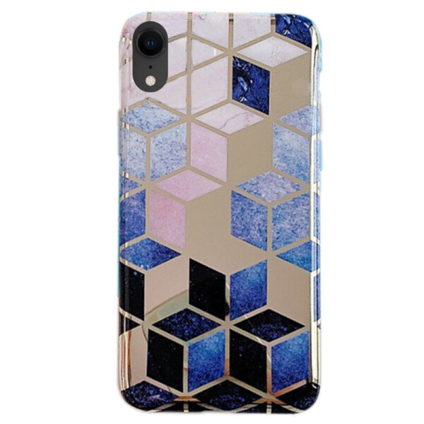 

TPU Чехол Геометрия для Apple iPhone XR (6.1") Синий / Розовый (2134985)