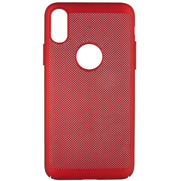 

Ультратонкий дышащий чехол Grid case для Apple iPhone XS Max (6.5") Красный (1893945)