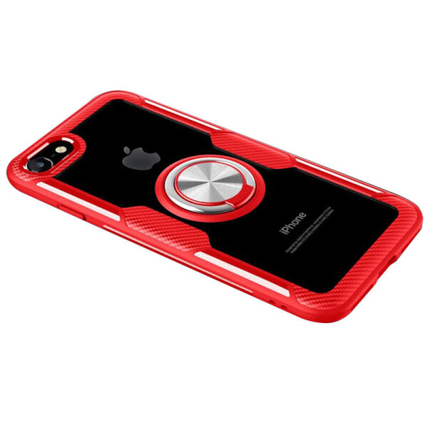 

TPU+PC чехол Deen CrystalRing for Magnet (opp) для Apple iPhone 7 / 8 / SE (2020) Бесцветный / Красный (5378426)