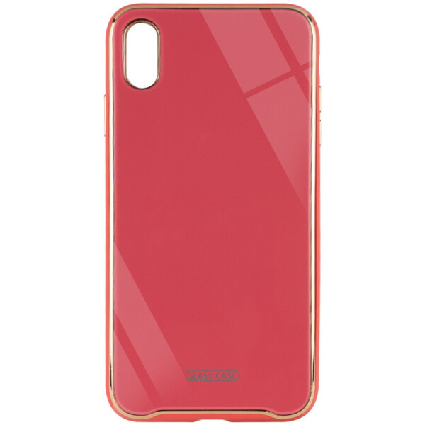 

TPU+Glass чехол Venezia для Apple iPhone X / XS (5.8") Красный / Camellia (6275509)