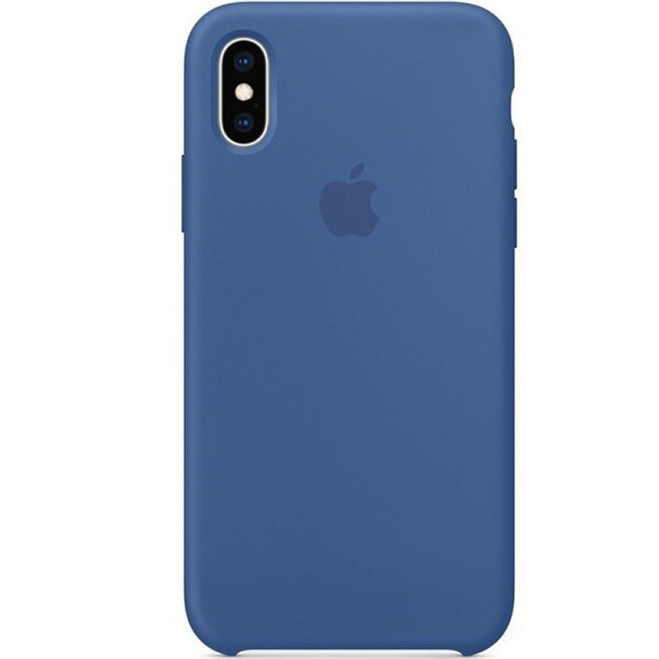 

Чехол Silicone case (AAA) для Apple iPhone X (5.8) Синий / Delft Blue (111869)