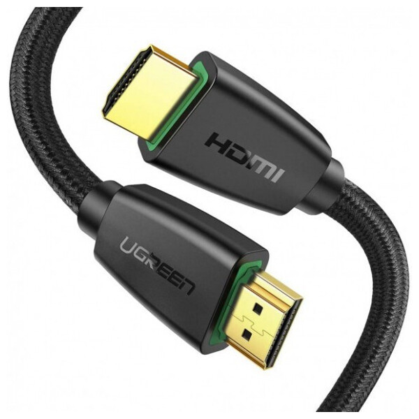 

Межблочный кабель UGREEN HD118 HDMI to HDMI, 1 m, v2.0 UltraHD 4K-3D Braided Black 40408