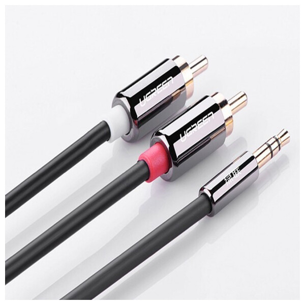 

Межблочный кабель UGREEN AV116 3.5 mm to 2RCA Audio Cable, 3 m Black 10590