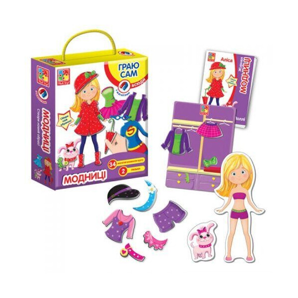 

Магнитная игра-одевашка "Модницы" (укр) VT3702-05