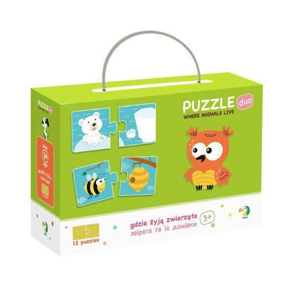

Пазлы игра "Животные и их домики", 24 эл 300117