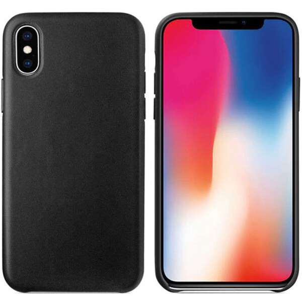 Чехол Soft leather case для Apple iPhone XS Max (6.5) Черный (105076)