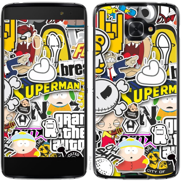 

Чехол на Alcatel idol 4s Popular logos (04798)