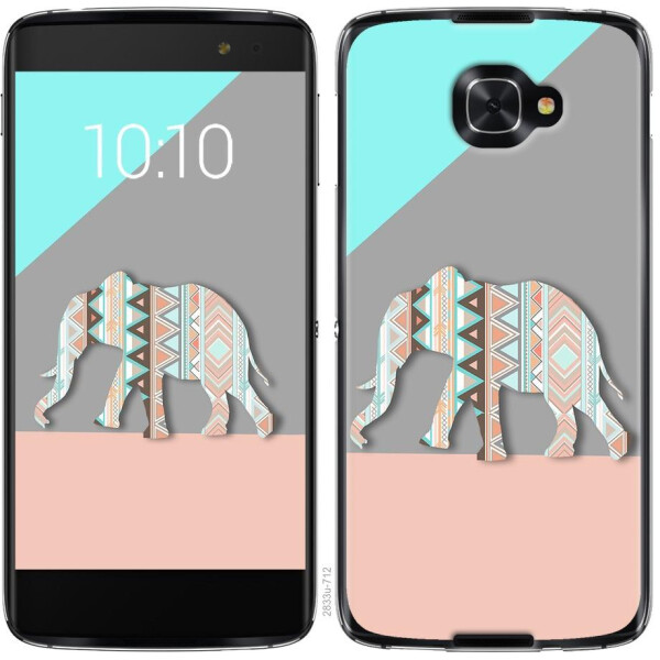 

Чехол на Alcatel idol 4s Узорчатый слон (04798)