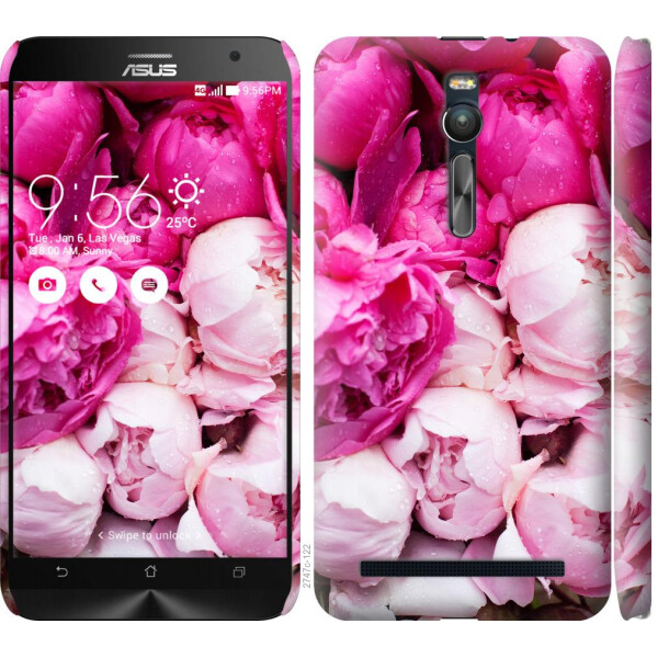 

Чехол на Asus Zenfone 2 ZE551ML Розовые пионы (04798)