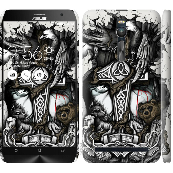 

Чехол на Asus Zenfone 2 ZE551ML Тату Викинг (04798)
