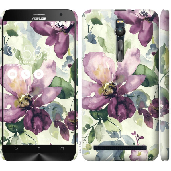 

Чехол на Asus Zenfone 2 ZE551ML Цветы акварелью (04798)