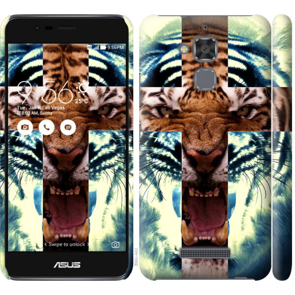 

Чехол на Asus Zenfone 3 Max ZC520TL Злой тигр (04798)