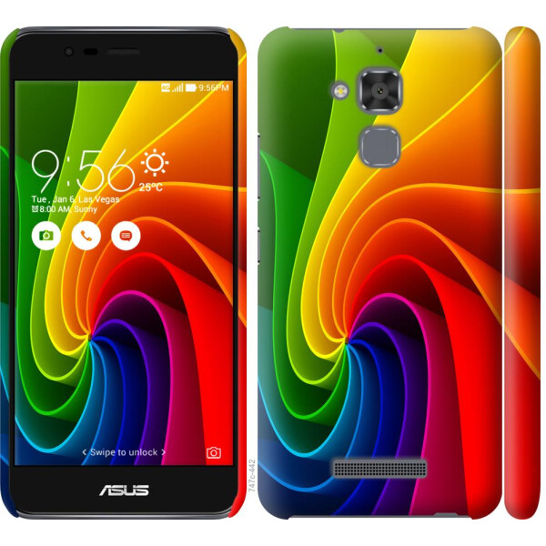 

Чехол на Asus Zenfone 3 Max ZC520TL Радужный вихрь (04798)