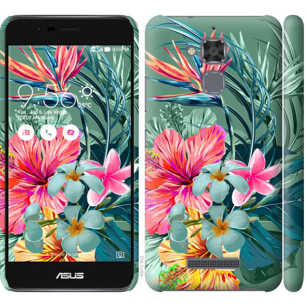 

Чехол на Asus Zenfone 3 Max ZC520TL Тропические цветы v1 (04798)